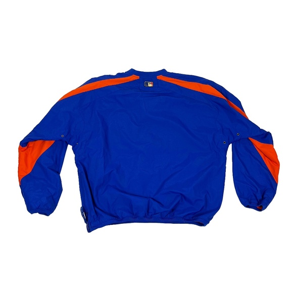 Majestic Cooperstown Collection MLB NY Mets Quarter-Zip Pullover - Picture 4 of 6